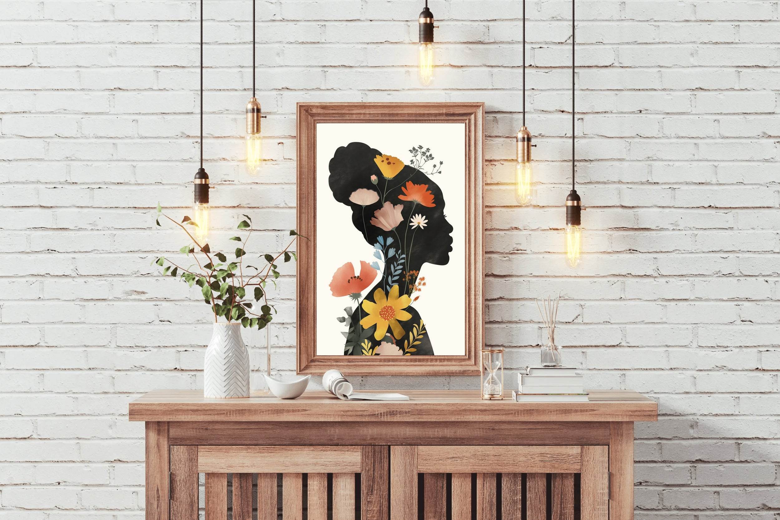 Woman With a Flower in Her Hair ArtWork - beink online art store