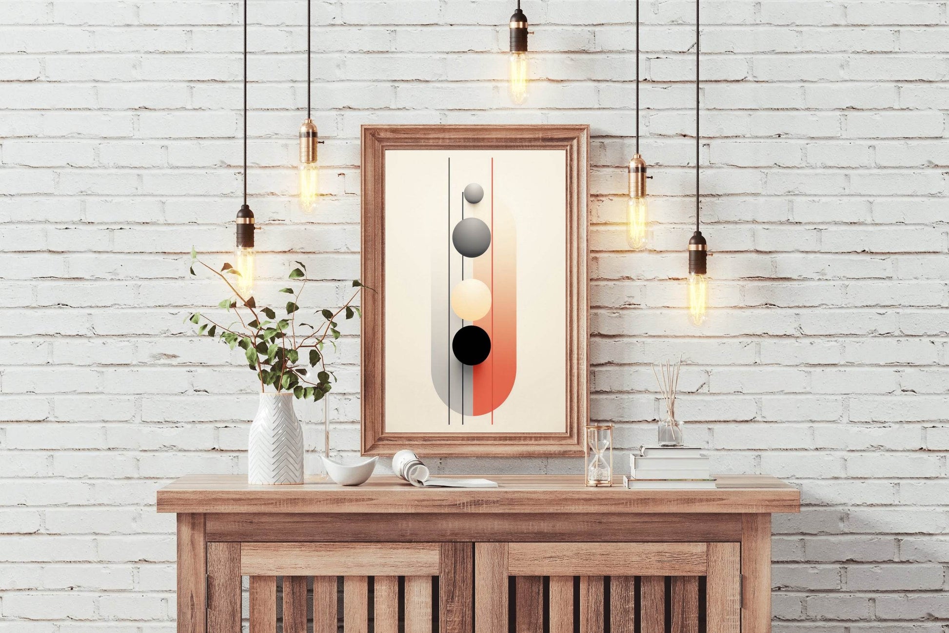 Geometric Shapes Circle Abstract Wall Art - beink online art store