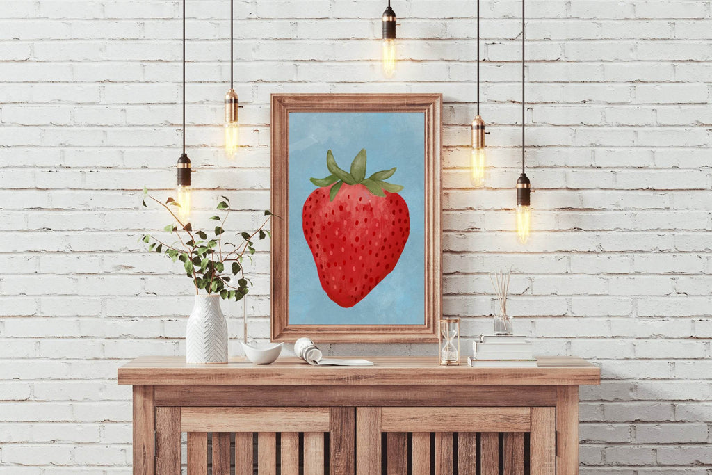 Strawberry Painting Wall Art - beink online art store