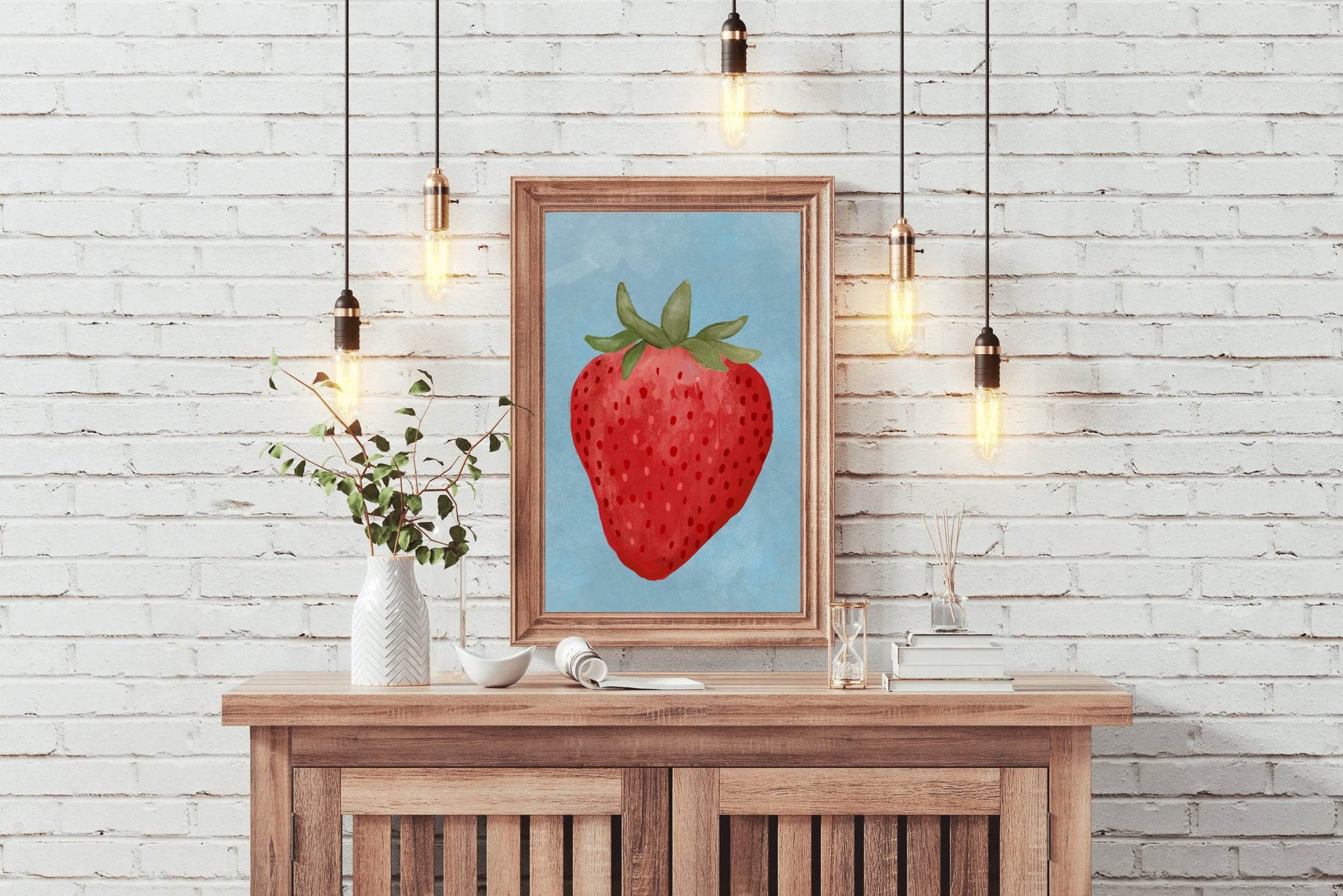 Strawberry Painting Wall Art - beink online art store
