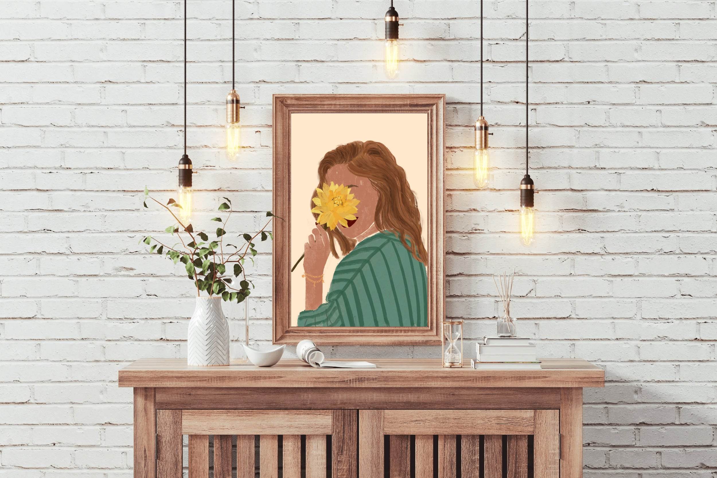 Place The Chrysanthemum on Her Face Wall Art - beink online art store