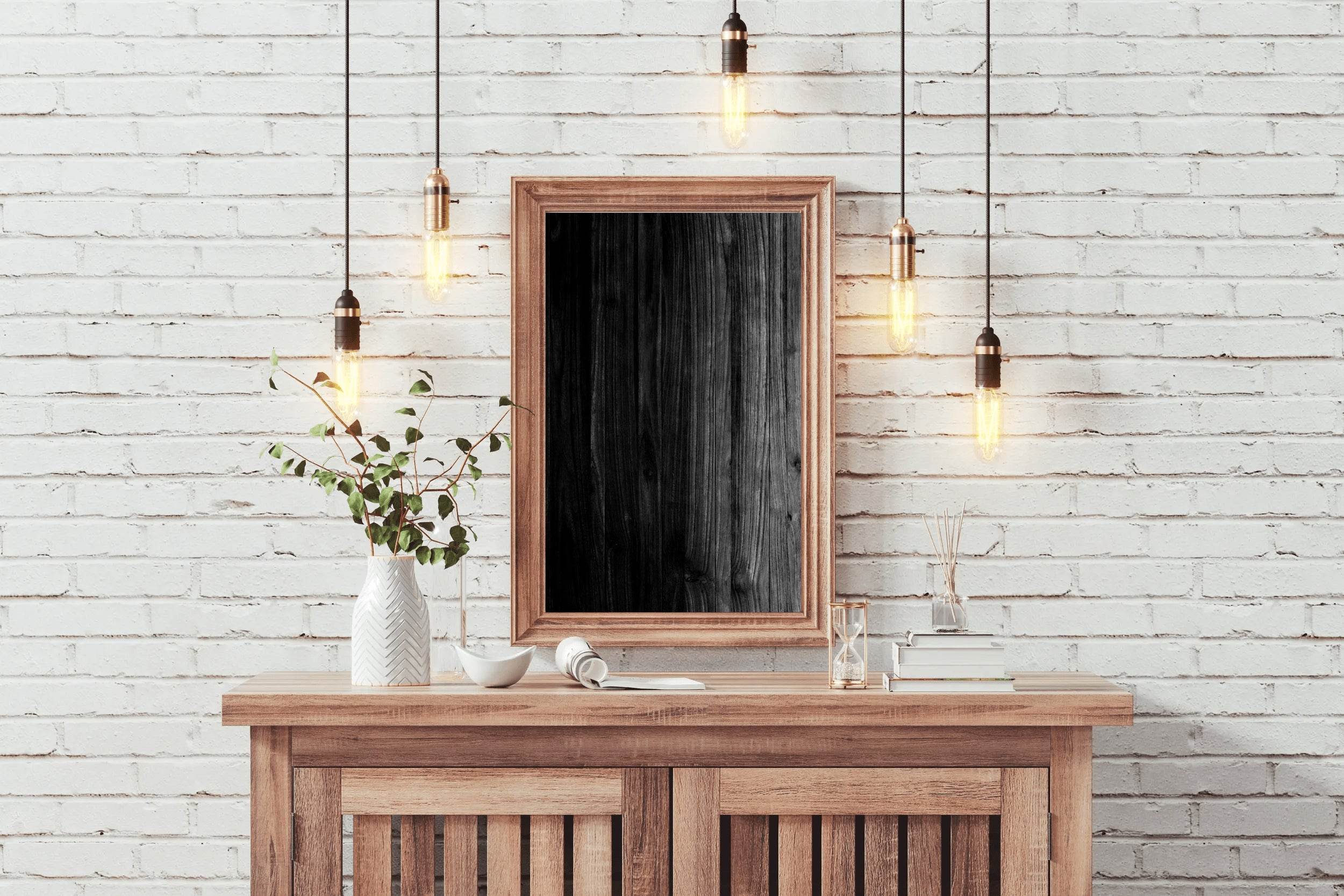 Wood Textured Black & White Wall Art - beink online art store