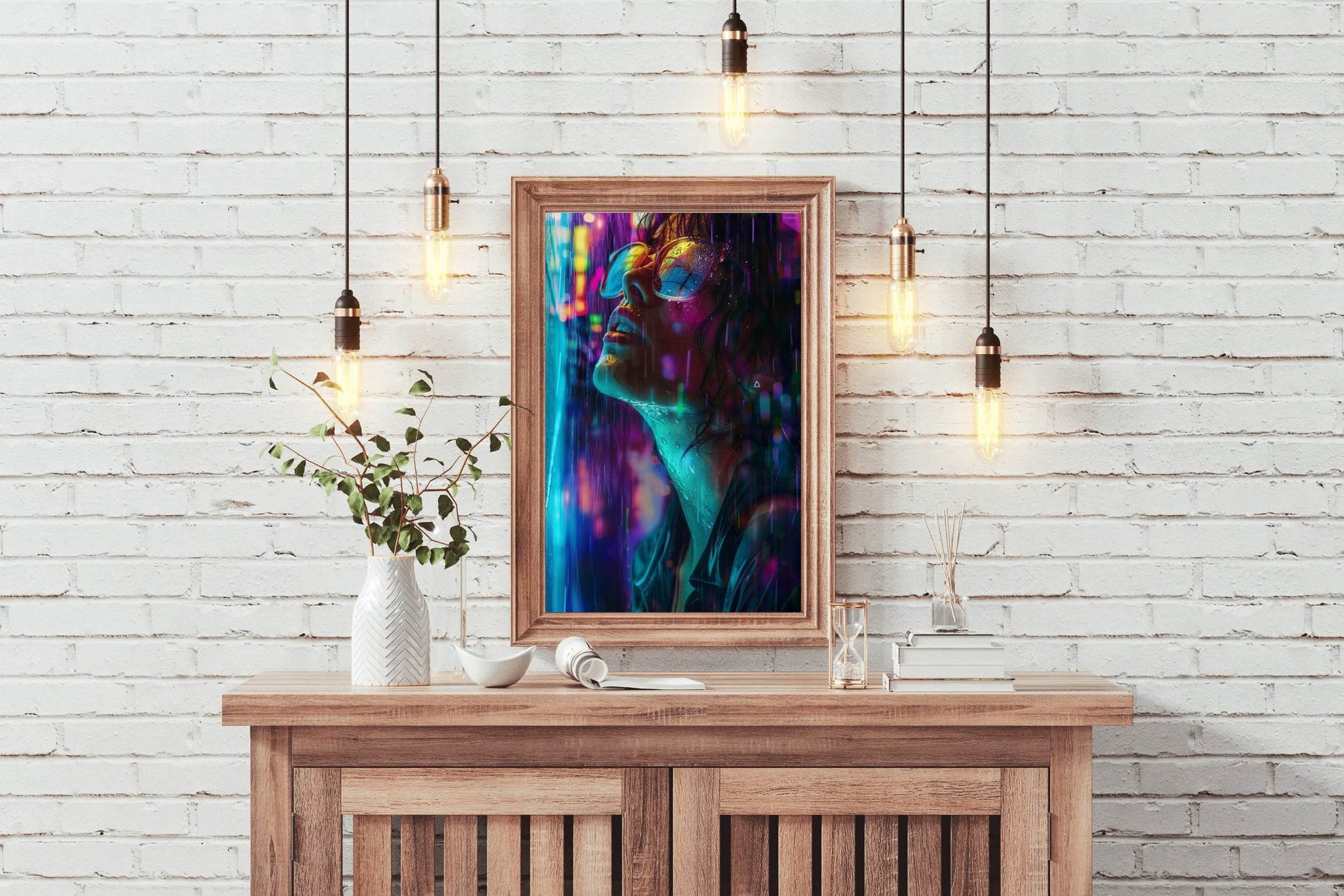 Holographic Female Face Close Up Digital Art - beink online art store