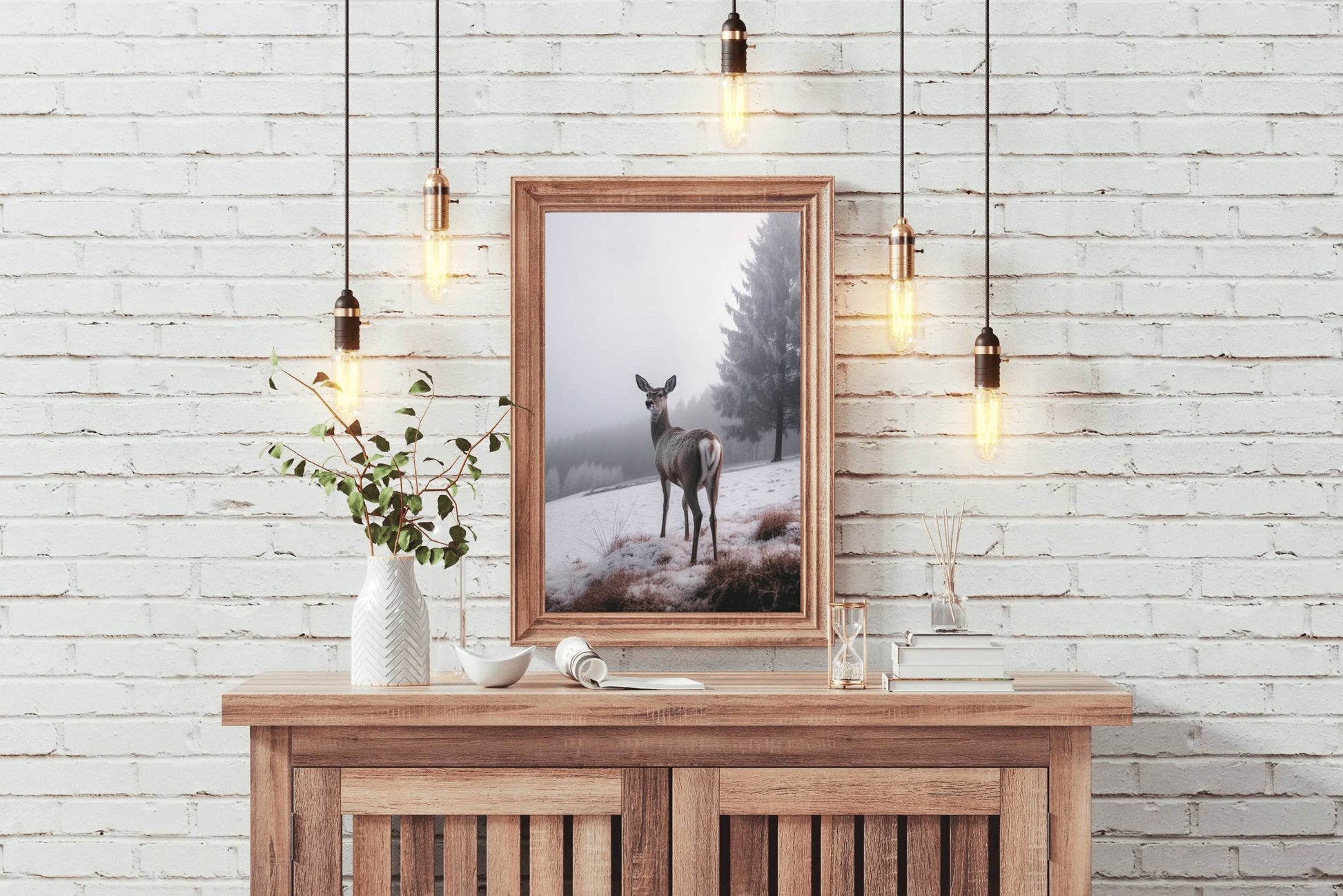Red Deer Animal Wall Art - beink online art store