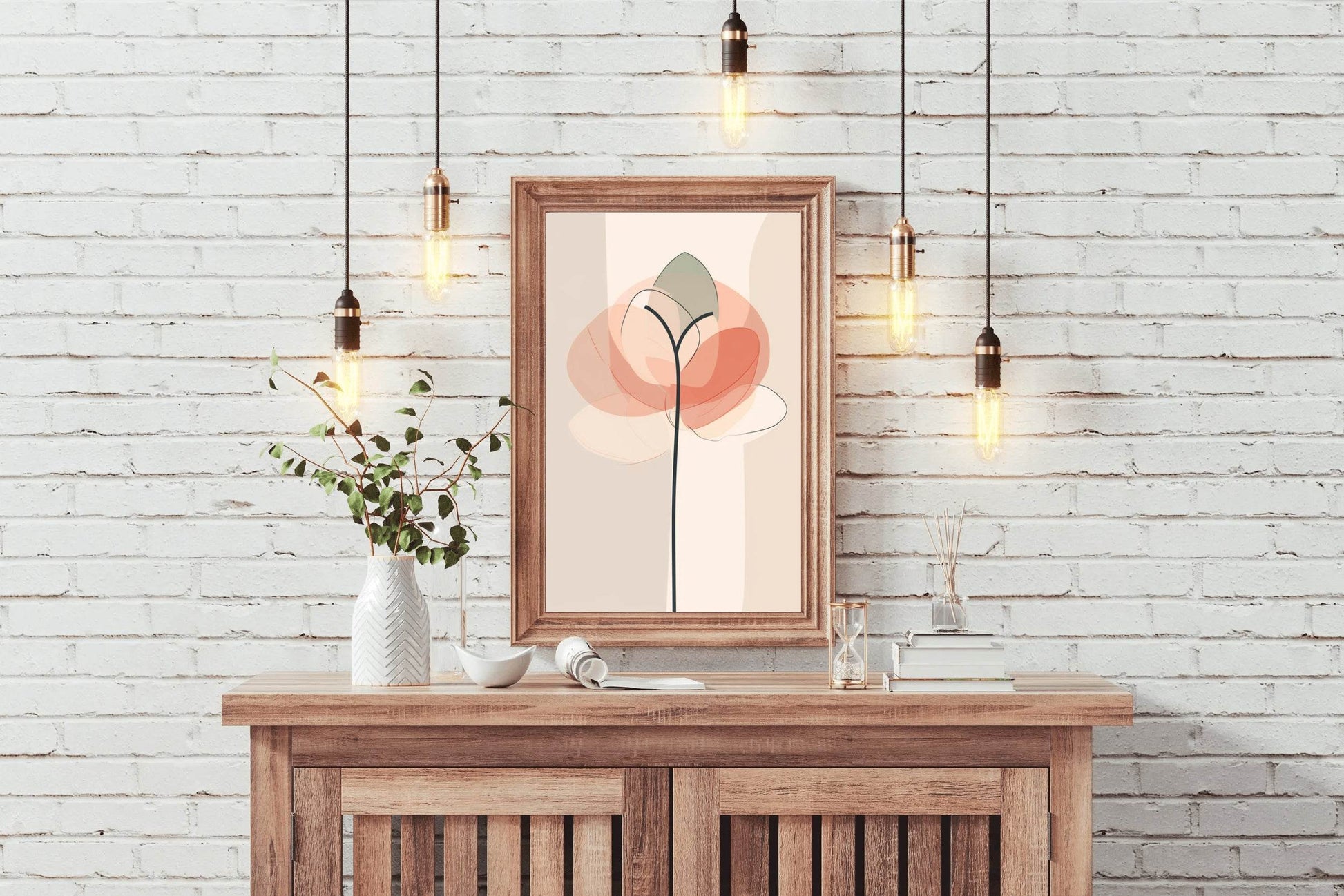 Light Colors Flower Painting Abstract Wall Art - beink online art store