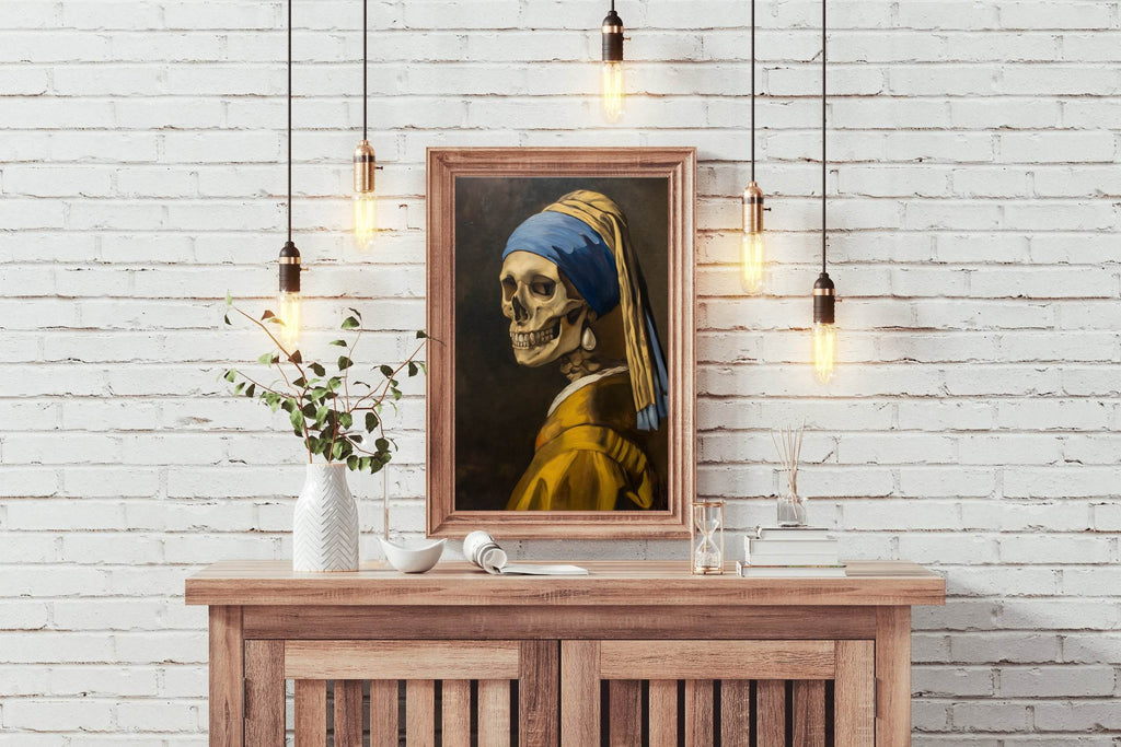 Painting of Vanitas Wearing Pearl - beink online art store