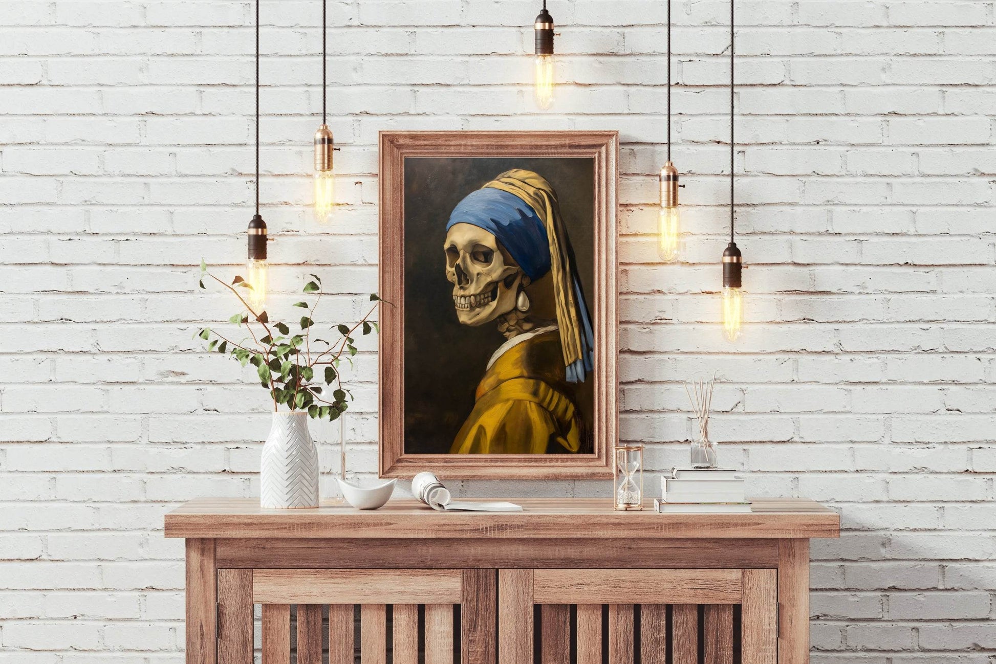 Painting of Vanitas Wearing Pearl - beink online art store