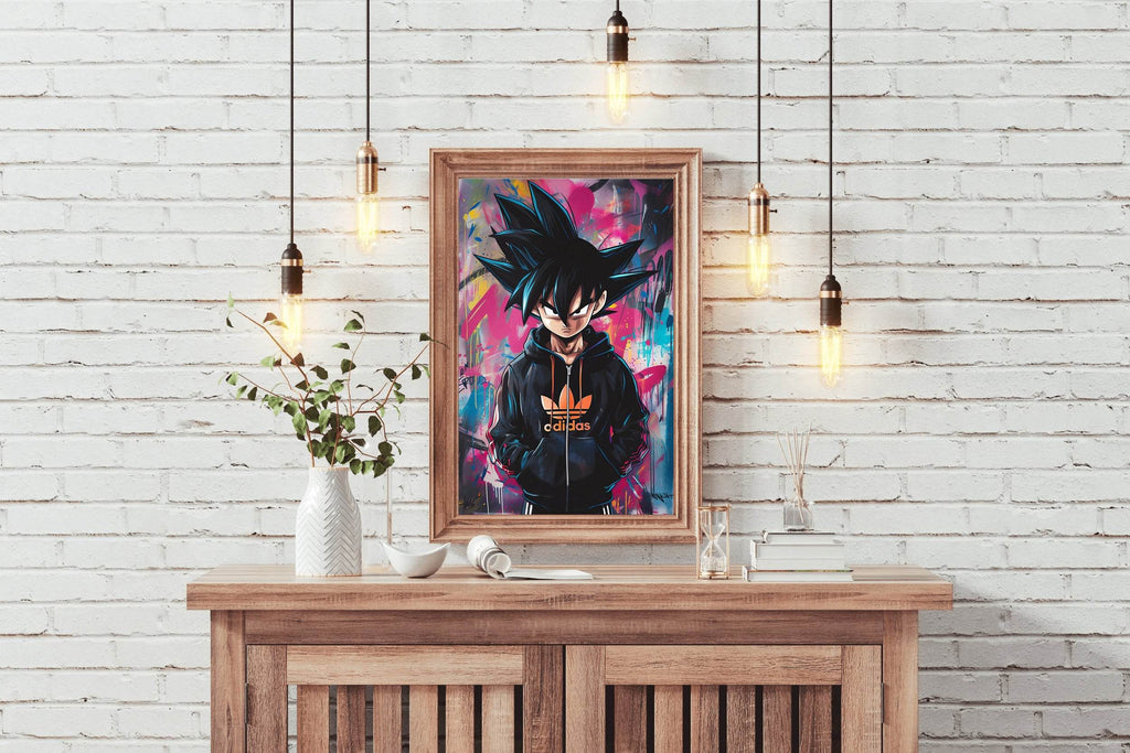 Black Goku Anime Wall Art - beink online art store