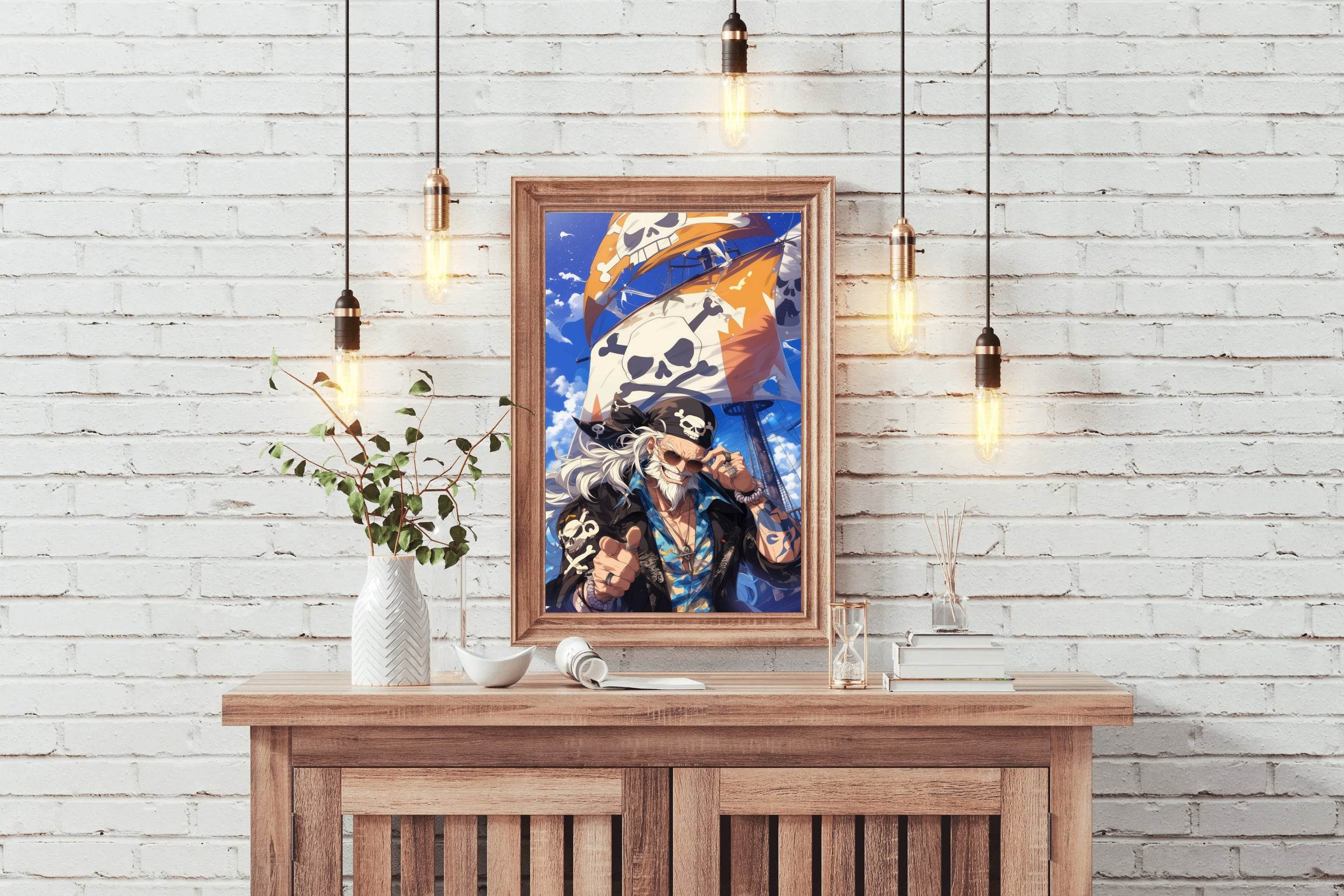 Gold Roger Pirate King Anime Wall Art - beink online art store