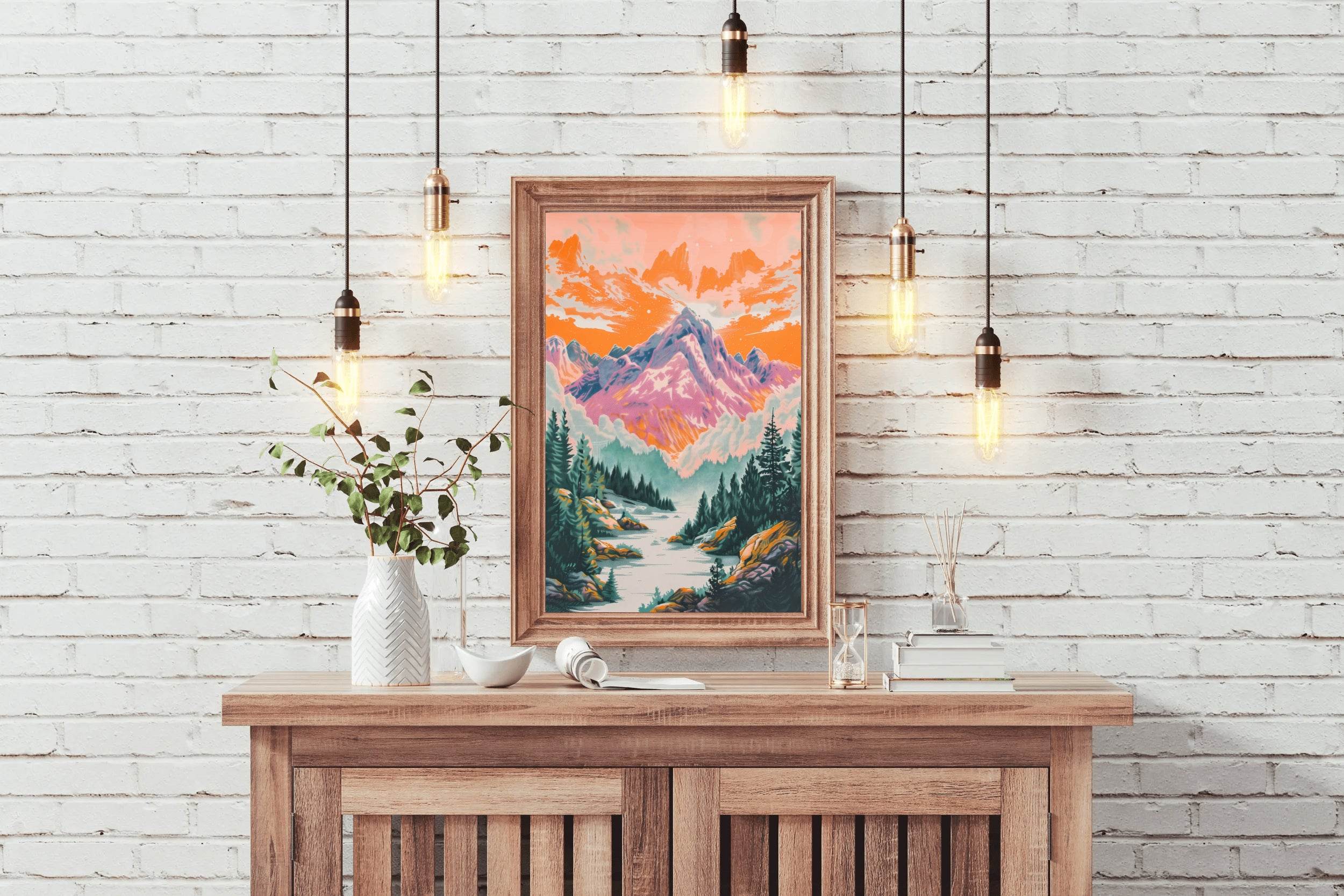 Sunset Serendipity in Mountains Wall Art - beink online art store