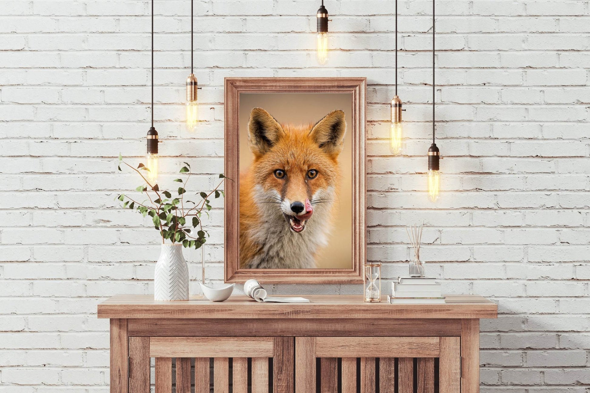 Japanese Red Fox Animal Wall Art - beink online art store