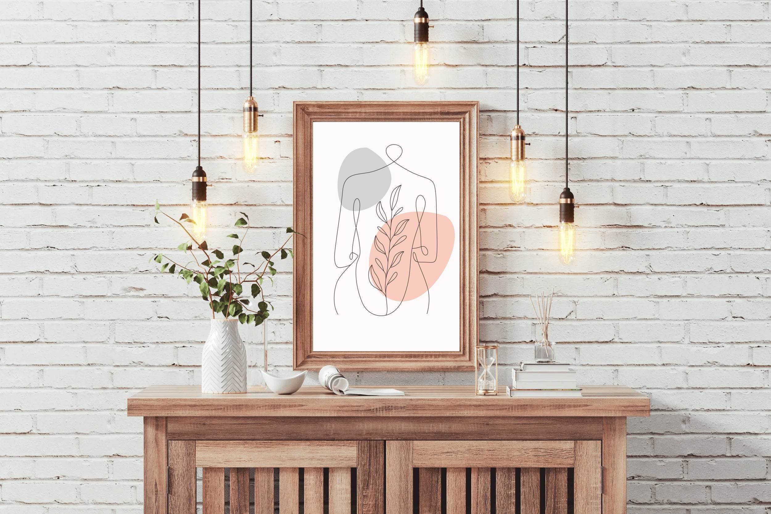 Minimal Design of Women's Top Bust Wall Art - beink online art store