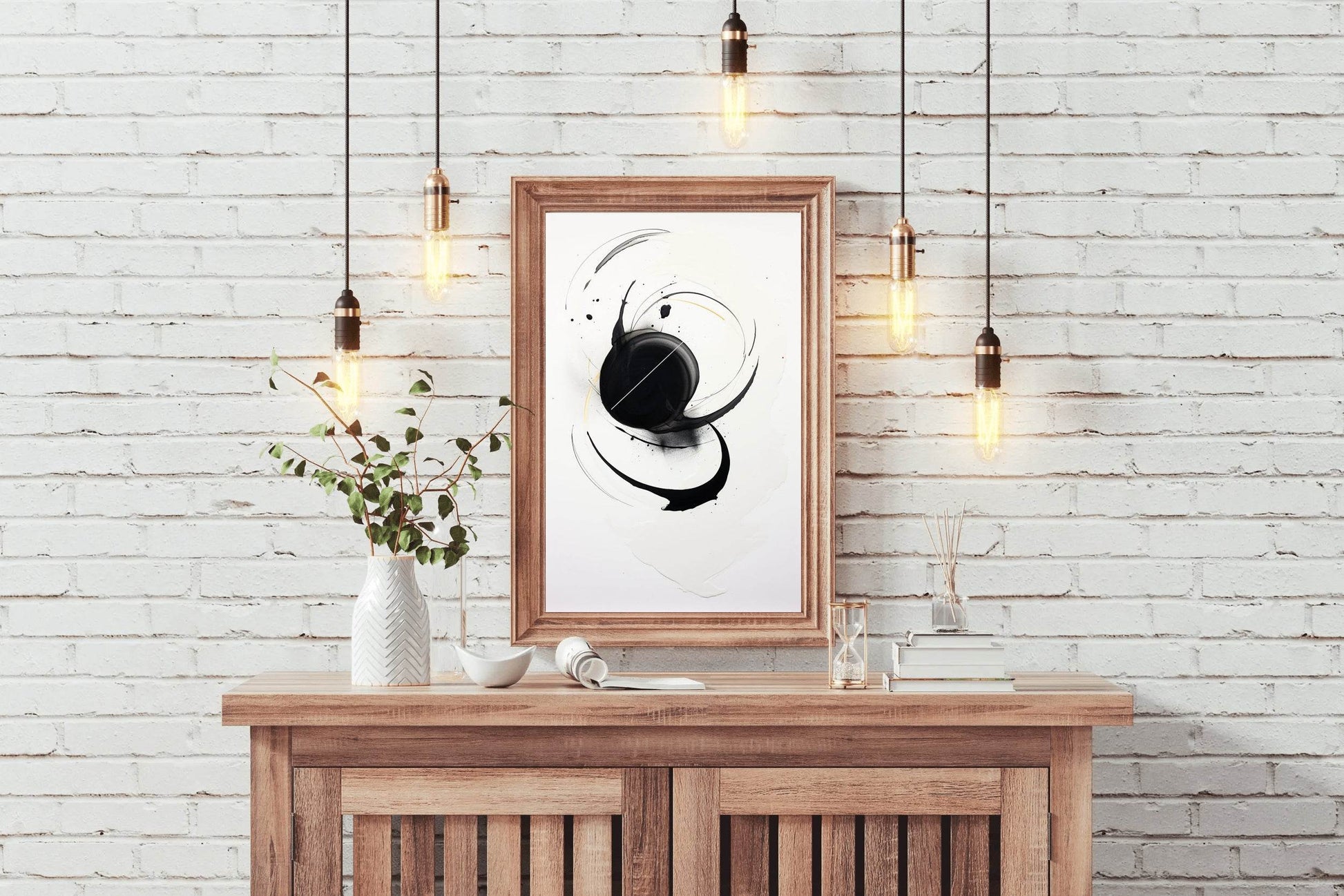 Black and White Painting Abstract Wall Art - beink online art store