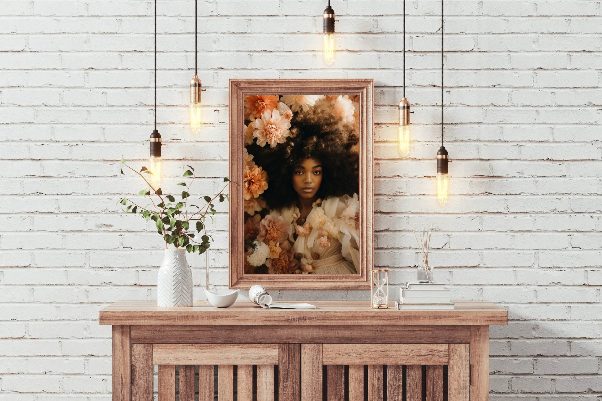 A Woman Among Flowers Wall Art - beink online art store
