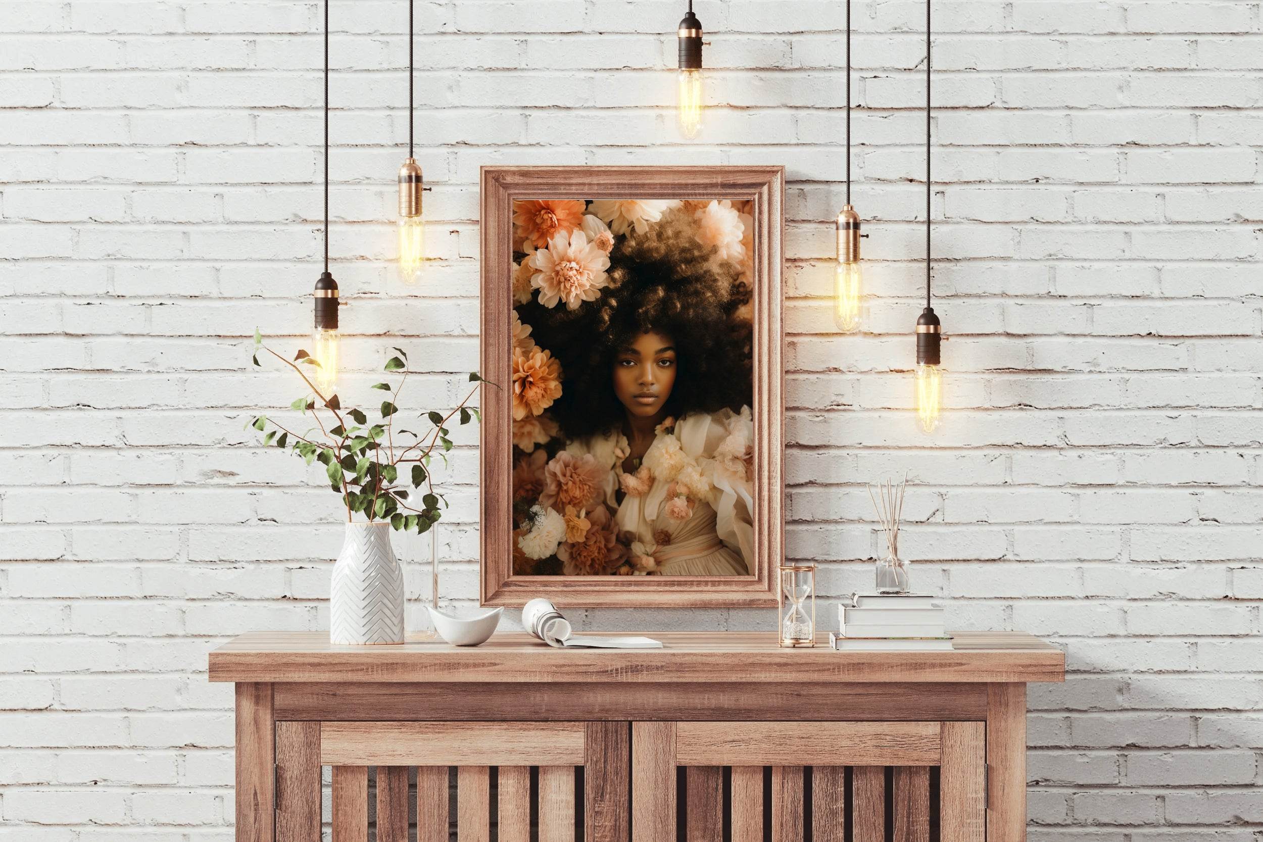 A Woman Among Flowers Wall Art - beink online art store