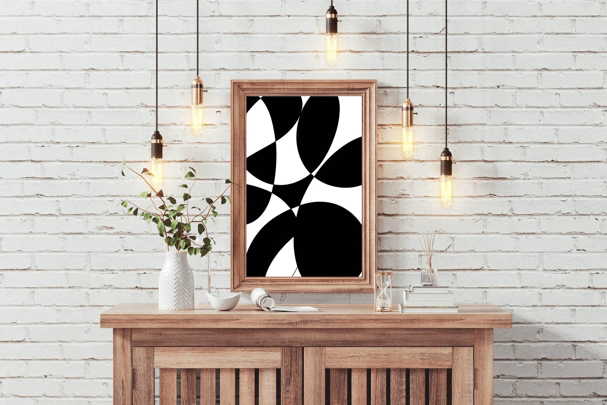 Black and White Graphic Pattern Wall Art - beink online art store