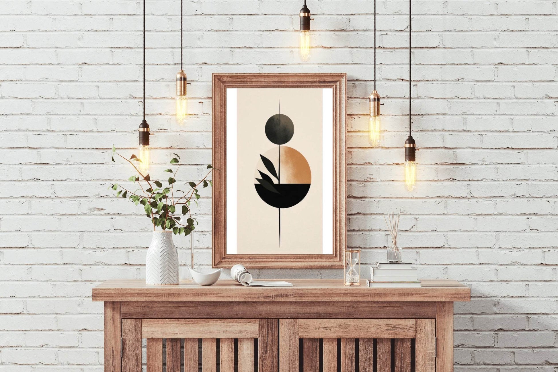 Geometric Circular Shape Abstract Wall Art - beink online art store