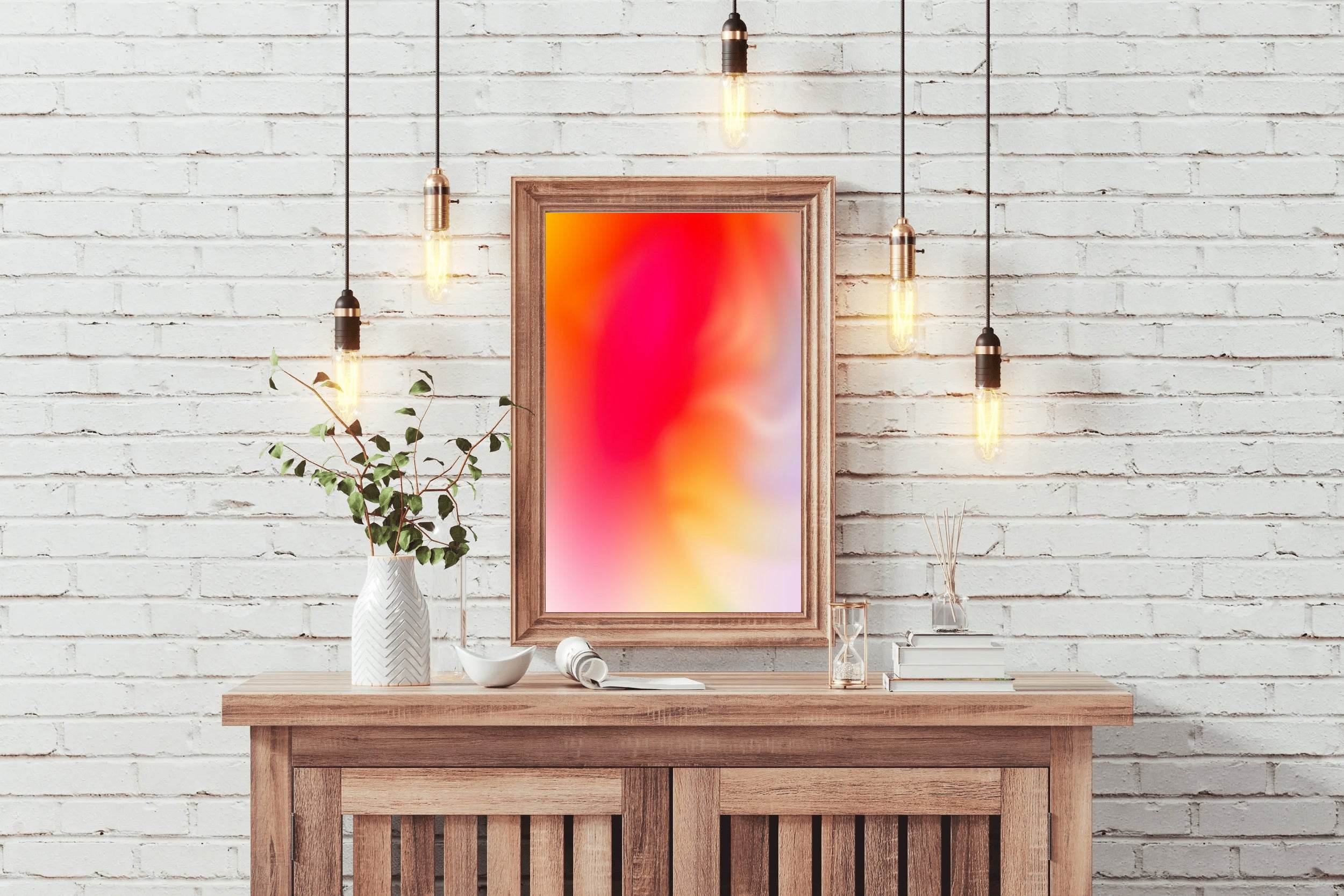 Fire Color Background Abstract Wall Art - beink online art store