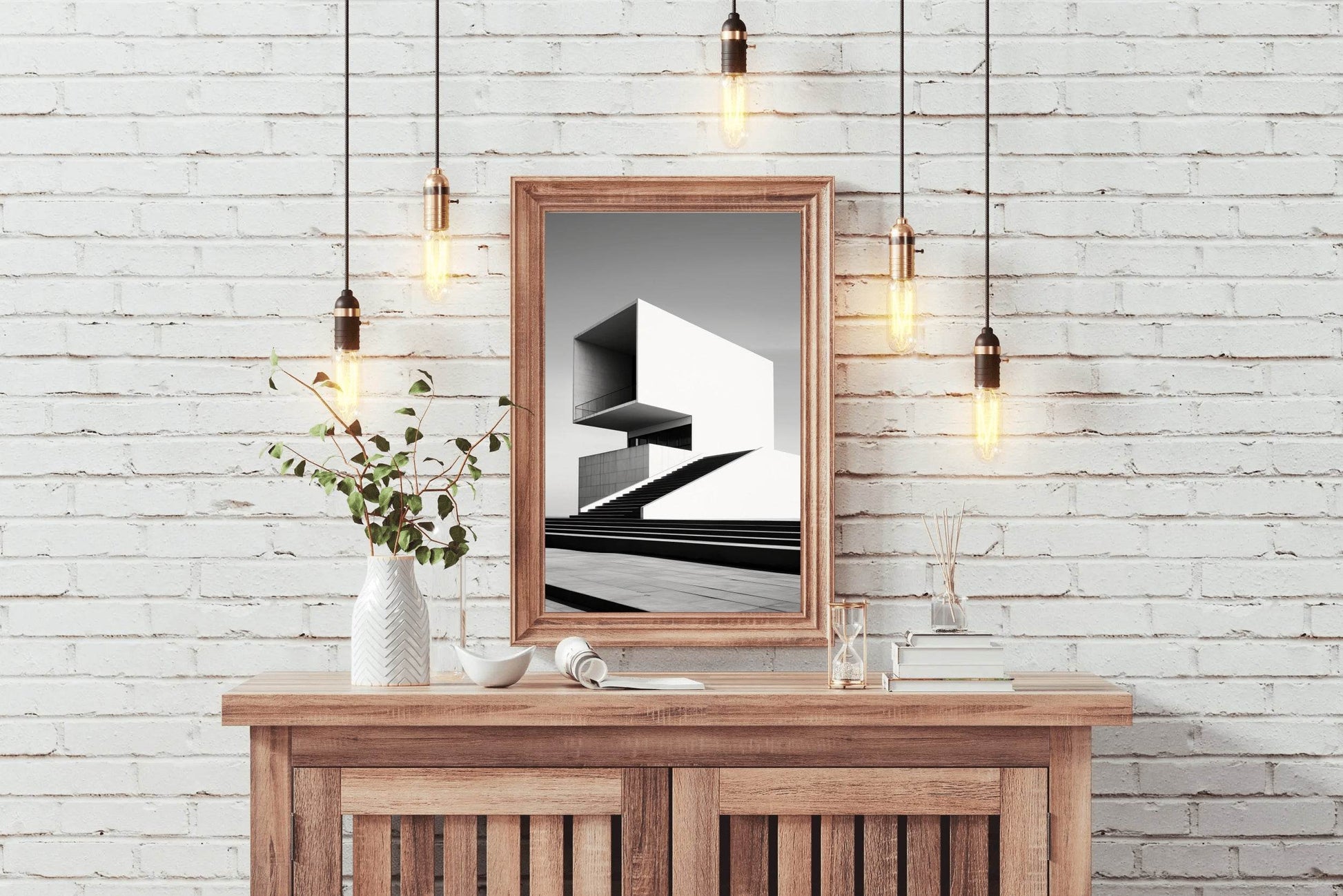 Black And White Villa Wall Art - beink online art store