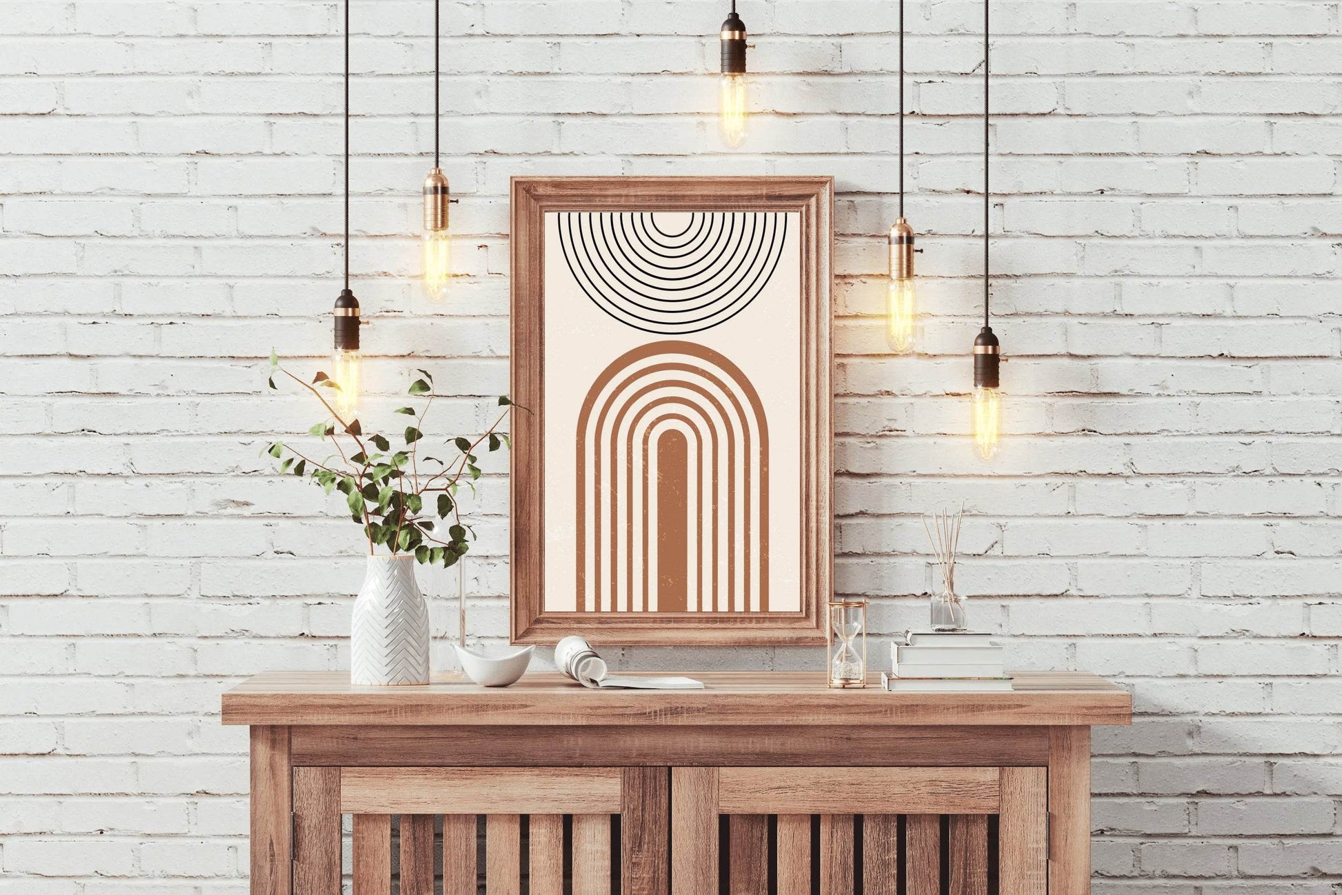 Abstract Art Arched Lines Minimalist ArtWork - beink online art store
