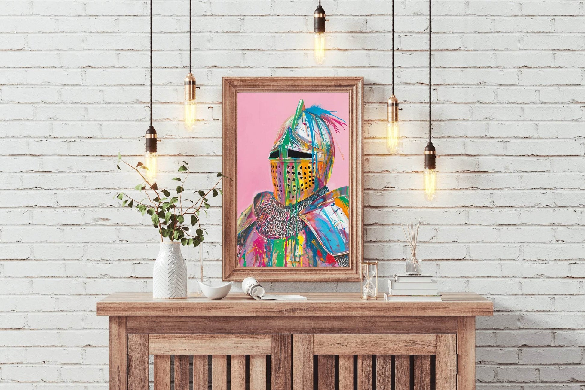 Colorful Knight Wall Art - beink online art store