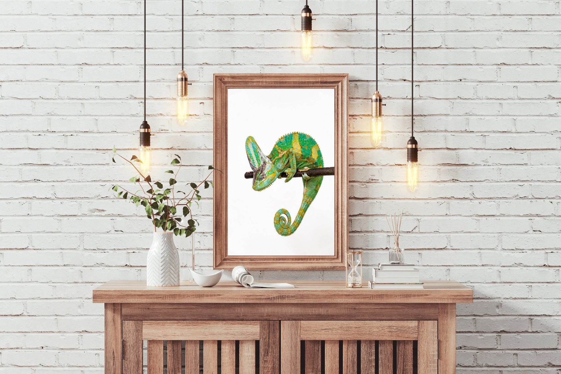 Veiled Chameleon Animal Wall Art - beink online art store