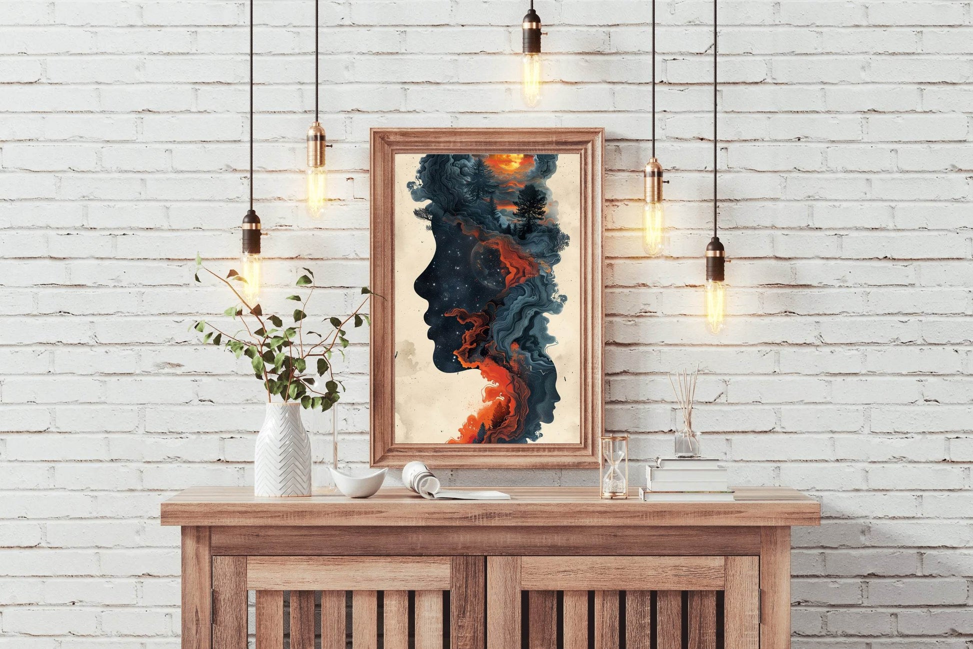 Smokey Watercolor Painting of a Women Face Digital Art - beink online art store