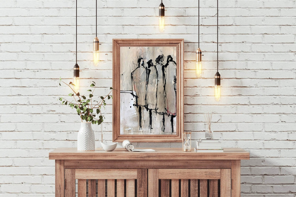 Silhouetted Figures Modern Wall Art - beink online art store