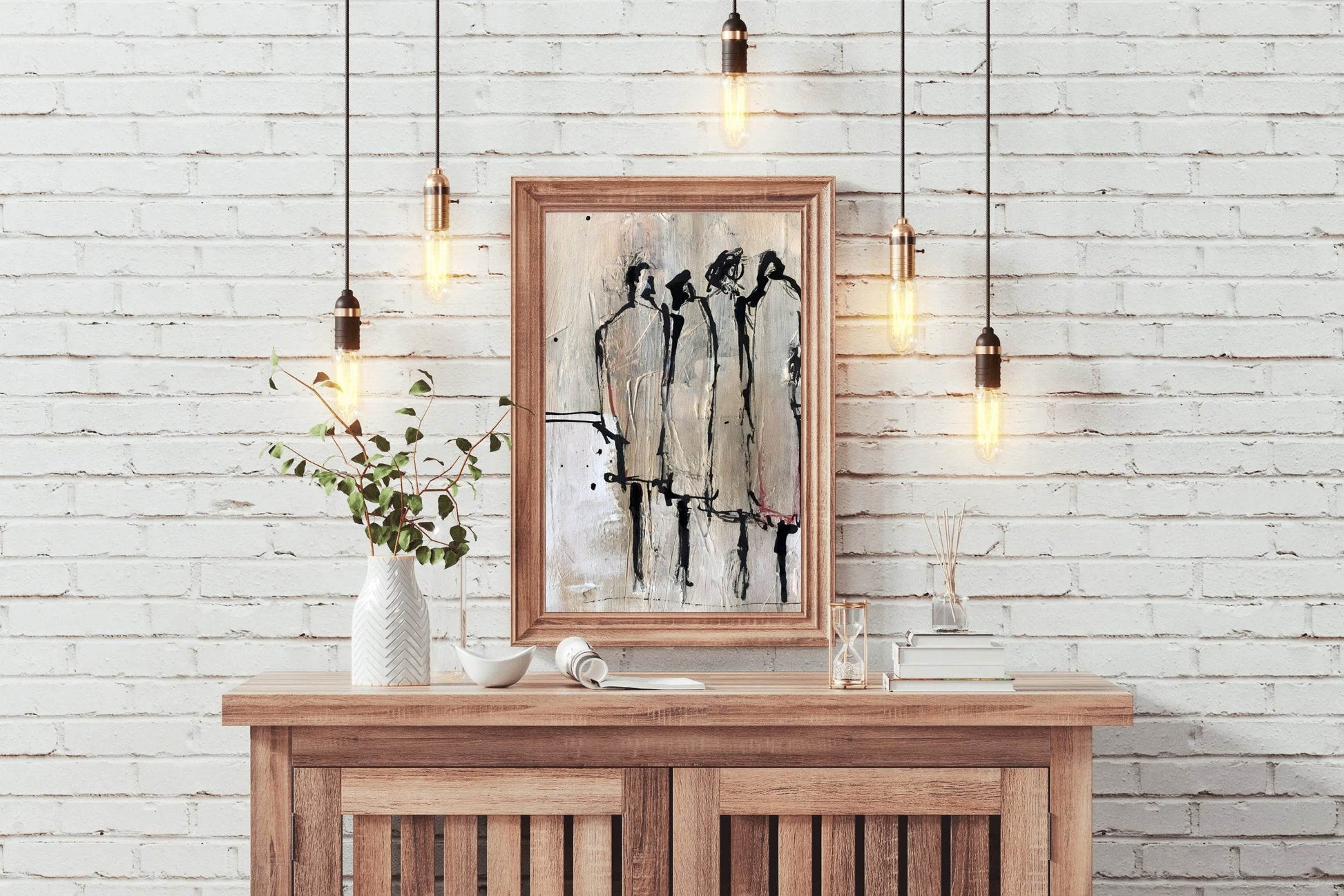 Silhouetted Figures Modern Wall Art - beink online art store