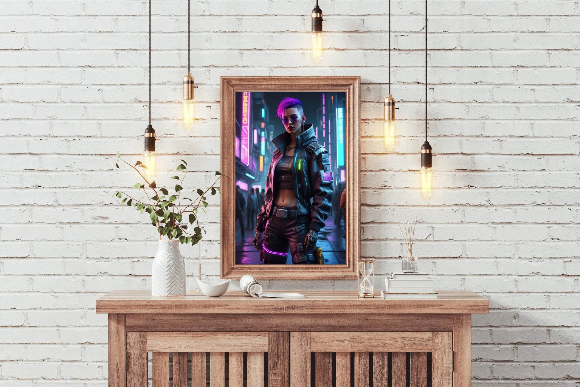 Anime Girl Cyberpunk - beink online art store