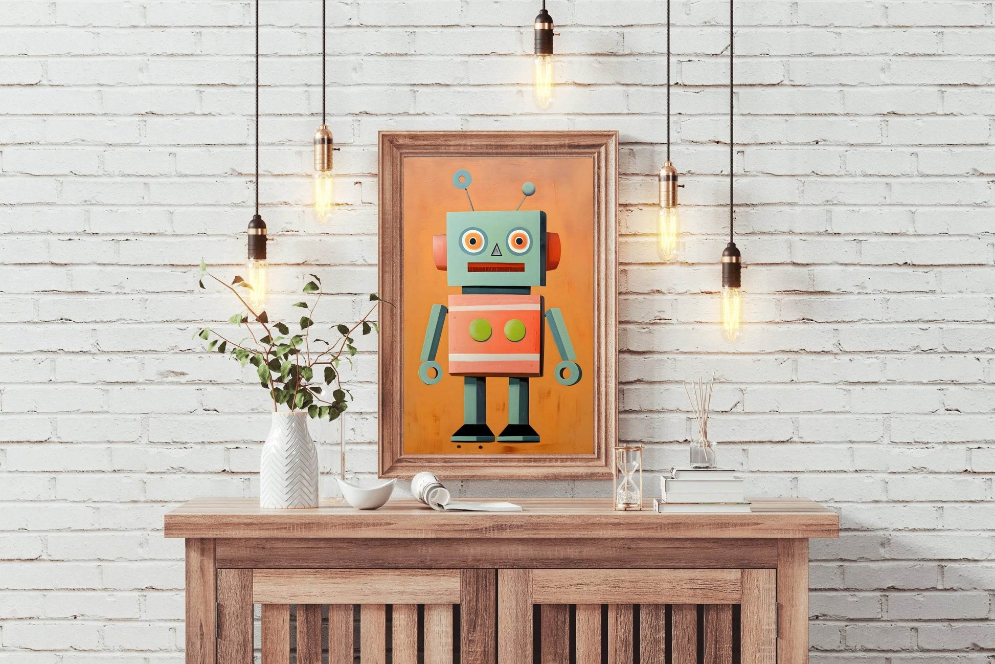 Vintage Toy Robot Kids Wall Art - beink online art store
