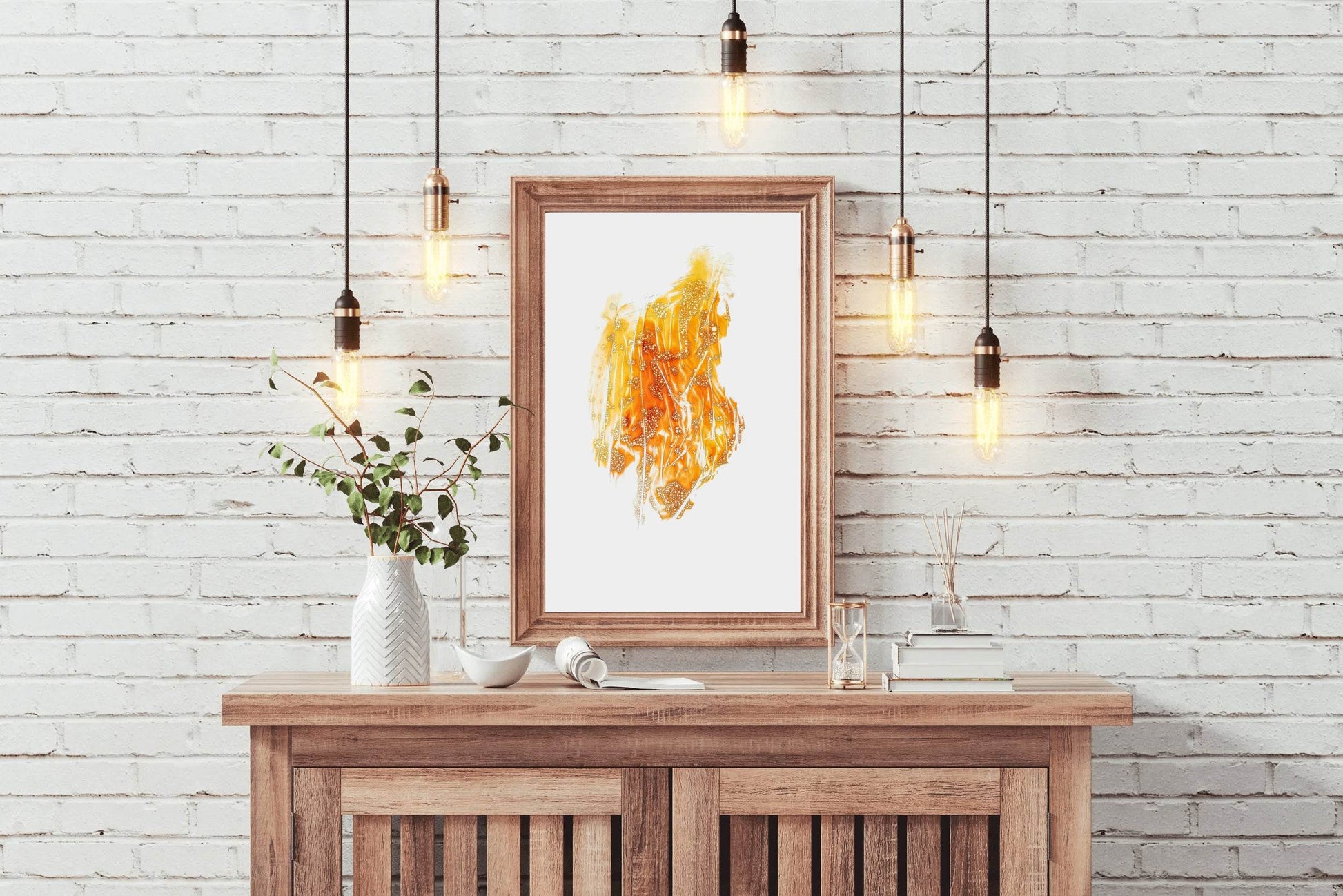 Water Paint with Bubbles Abstract Wall Art - beink online art store