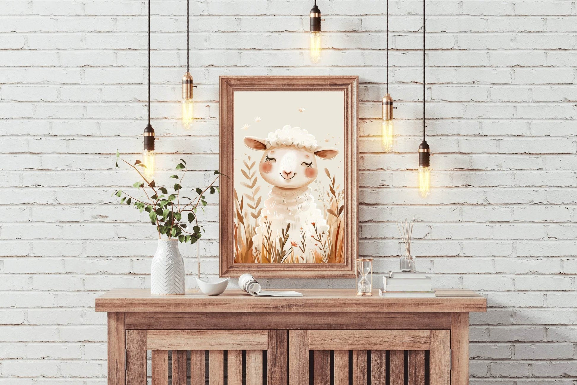 Cute Sheep Illustration Wall Art - beink online art store