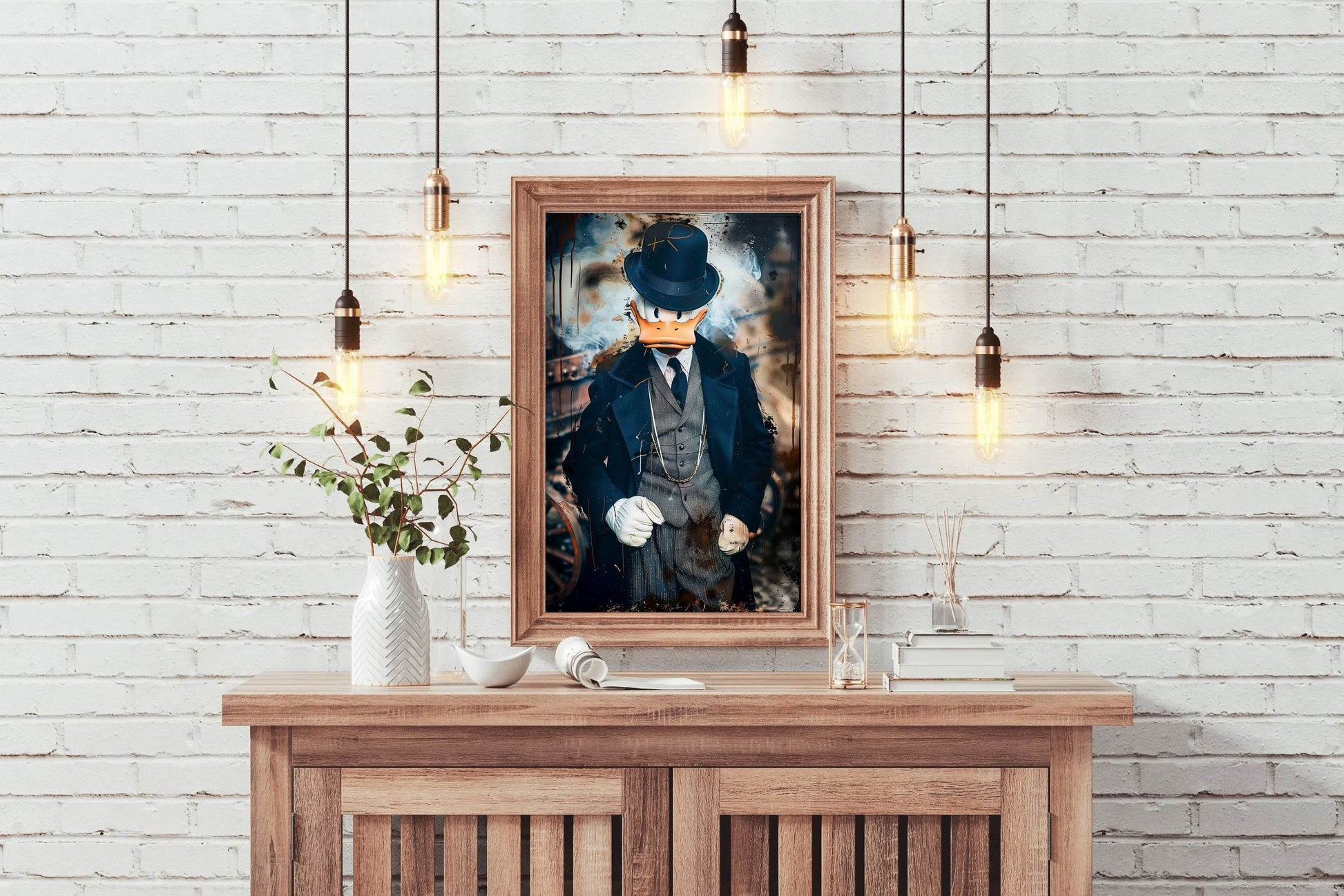 Donald Duck Cartoon Wearing Tuxedo Wall Art - beink online art store