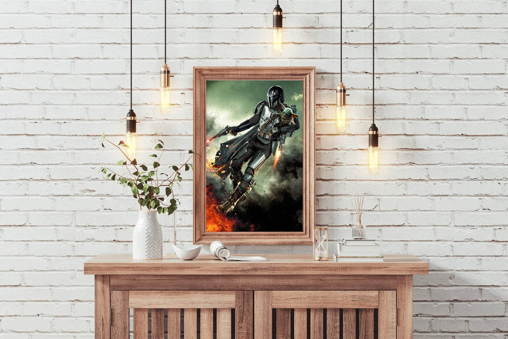 The Mandalorian Bounty Hunter Wall Art - beink online art store