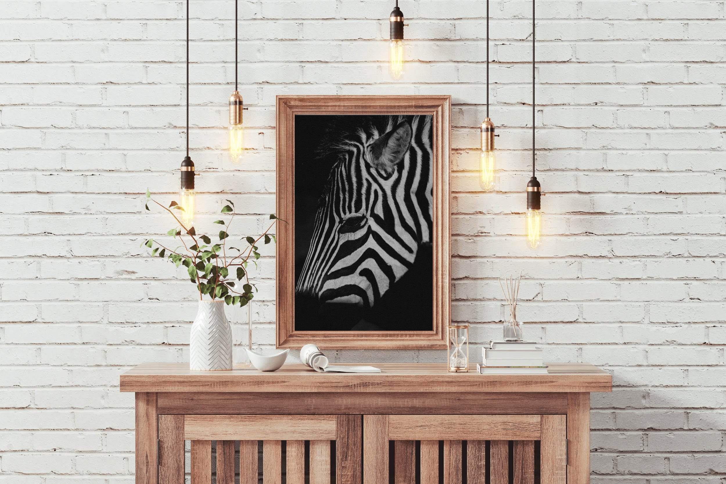 Zebra Black & White Wall Art - beink online art store