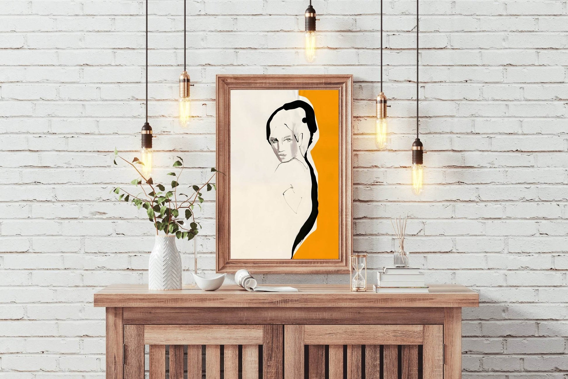 Minimalist Portrait of a Women Wall Art - beink online art store