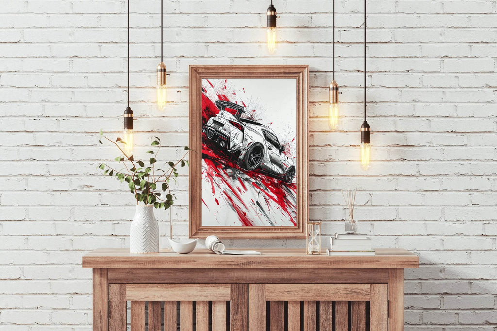 Drift Toyota GR Supra Wall Art - beink online art store