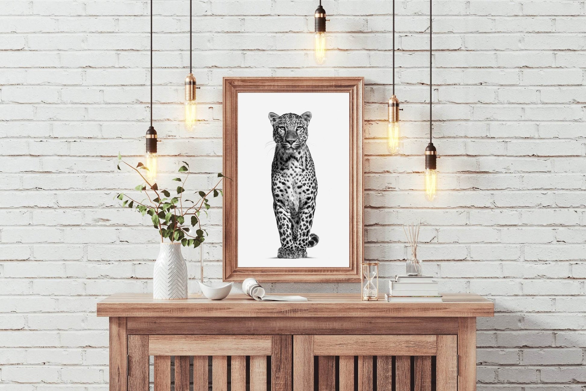 Leopard Black & White Animal Wall Art - beink online art store