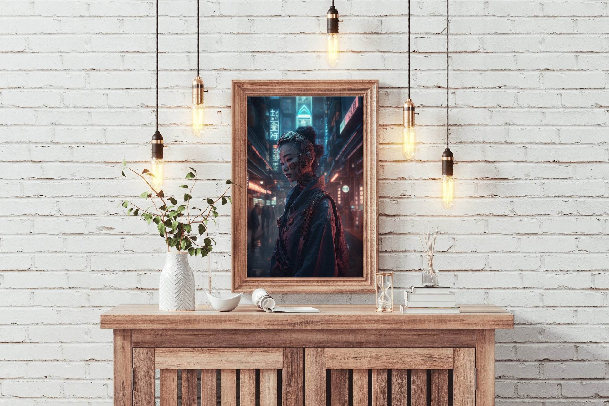 Gril Cyberpunk Citizen Wall Art - beink online art store