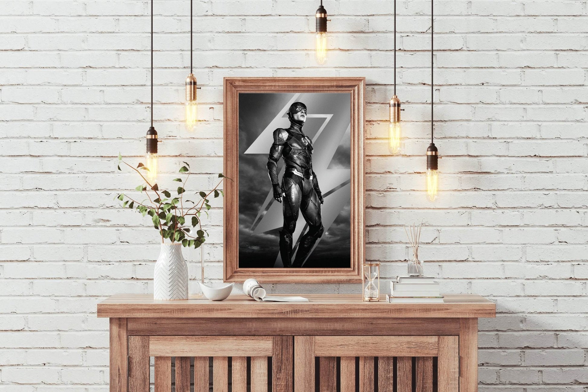 Justice League Flash Black and White Wall Art - beink online art store