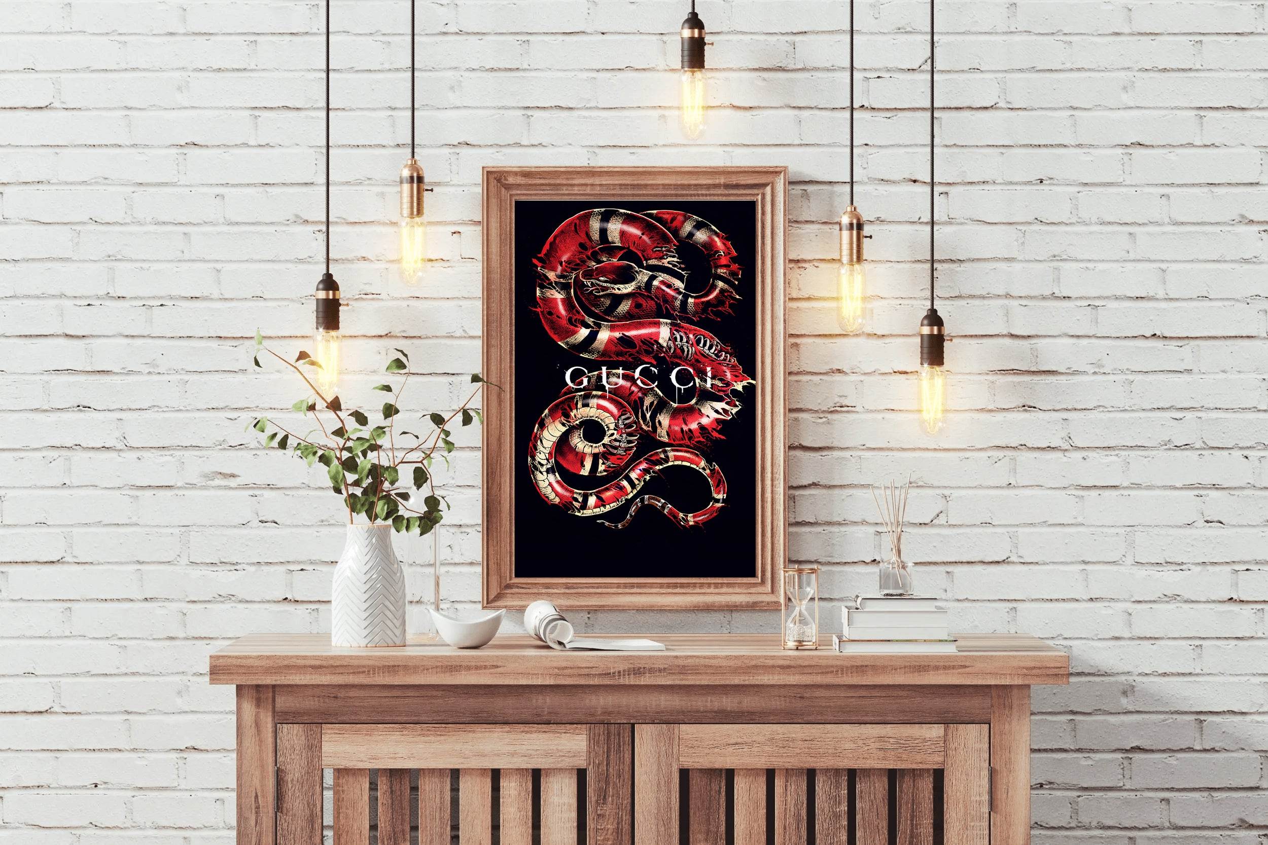 Gucci Red Snake Wall Art - beink online art store