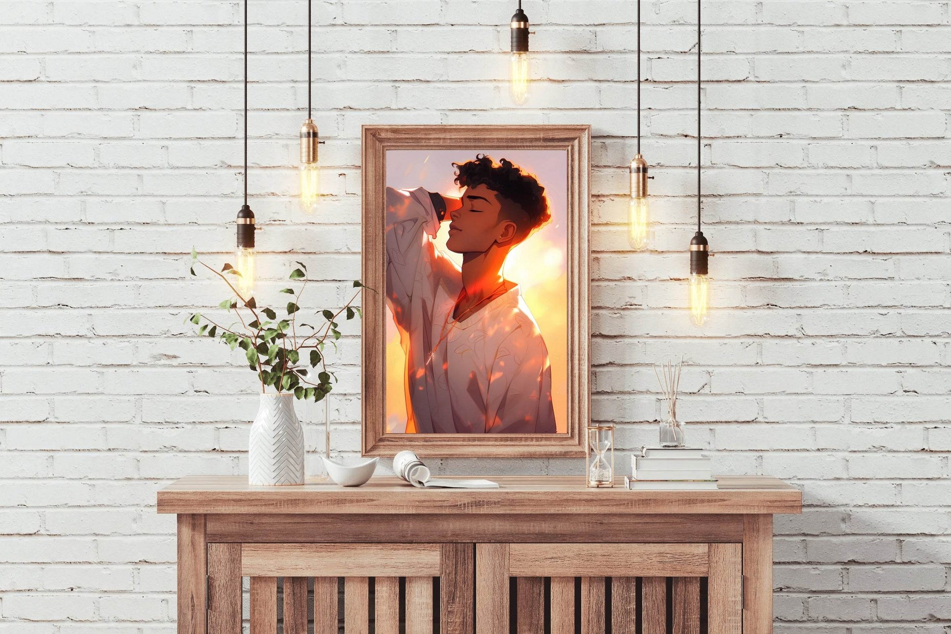 Anime Style Man Portrait Anime Wall Art - beink online art store