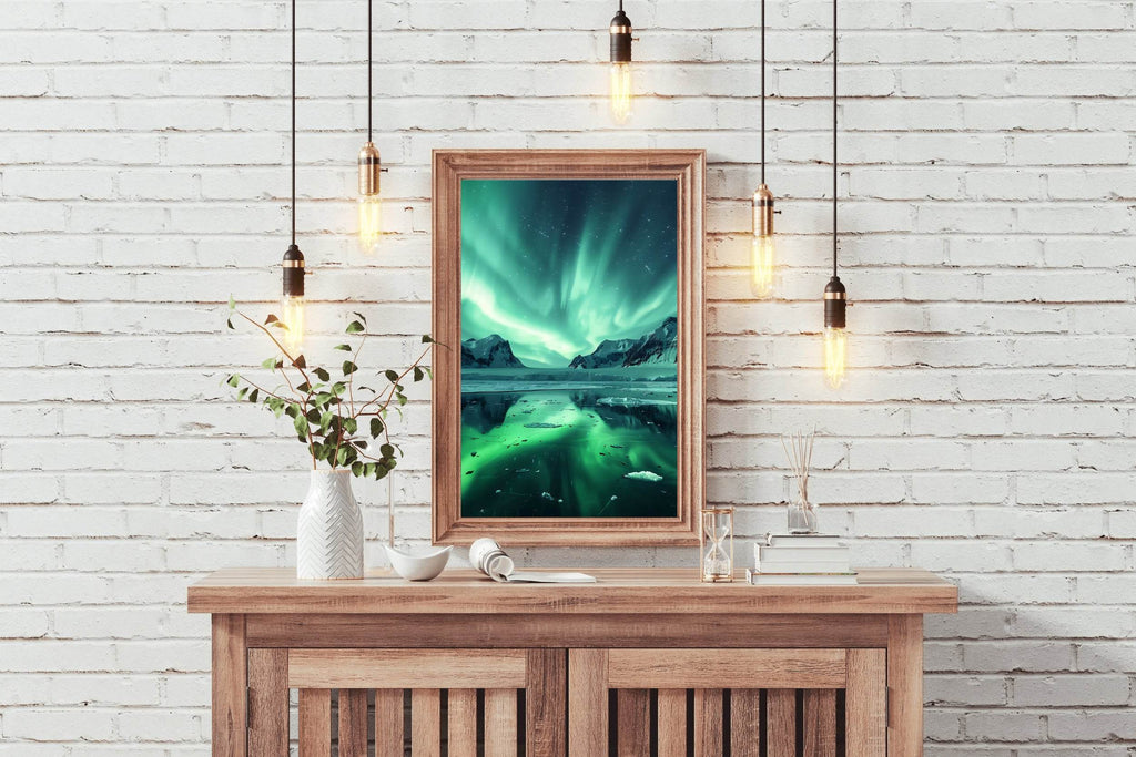 Master Flame Northern Lights Aesthetic Wall Art - beink online art store