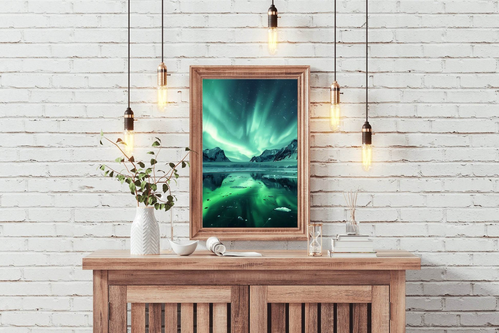 Master Flame Northern Lights Aesthetic Wall Art - beink online art store