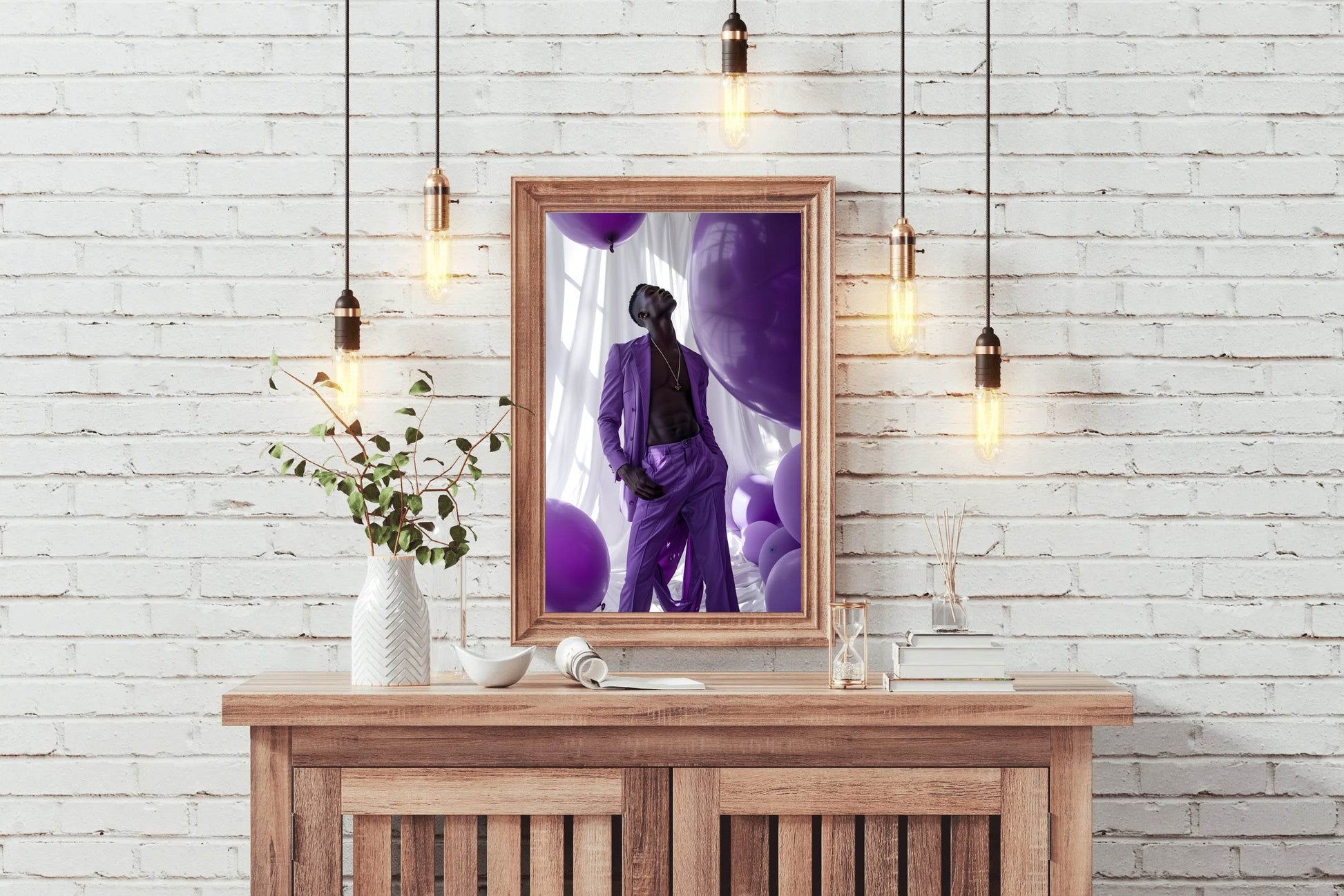 Purple Formal Suit Wall Art - beink online art store