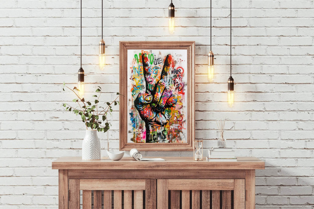 Graffiti Peace Sign Wall Art - beink online art store