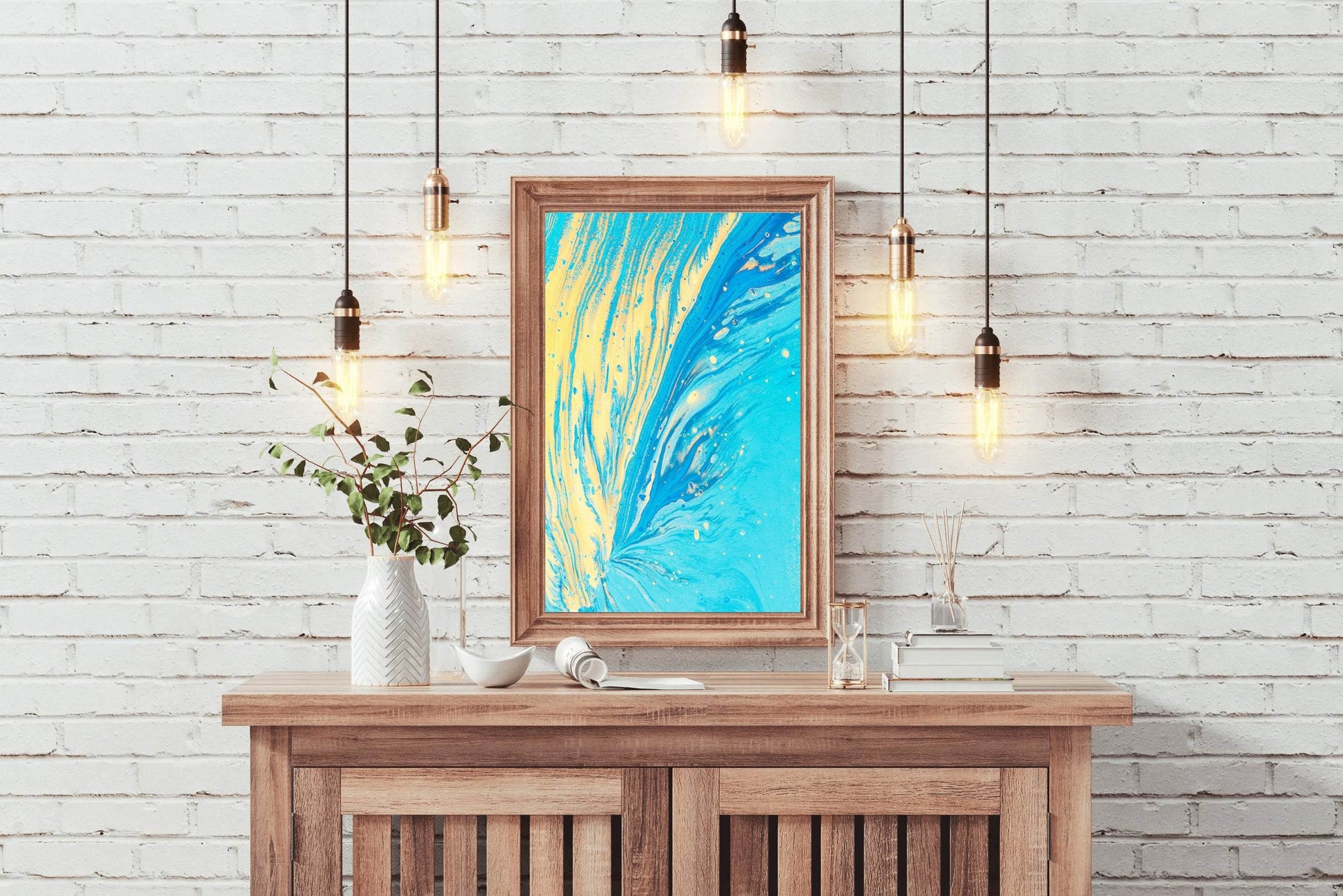 Water Waves Abstract Wall Art - beink online art store
