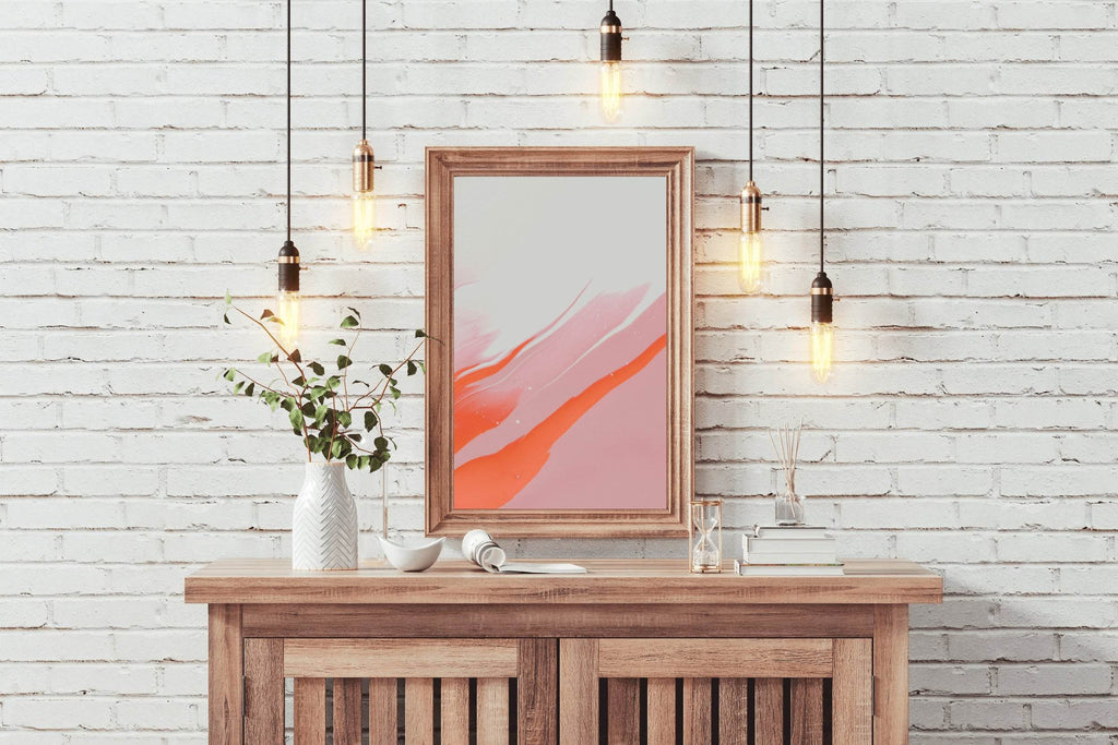 Orange and Pink Background Abstract Wall Art - beink online art store