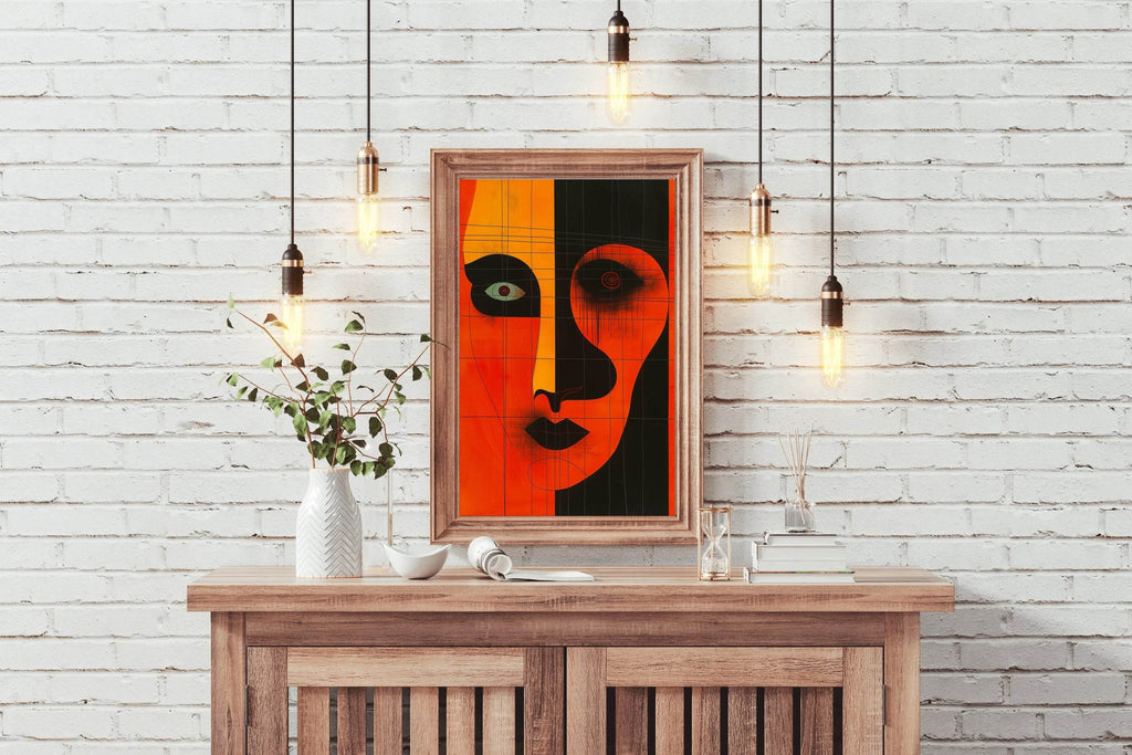 Orange Face Wall Art - beink online art store